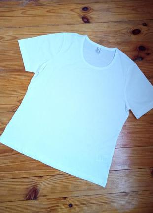 Біла бавовняна футболка/ базова біла футболка/ біла футболка 1...