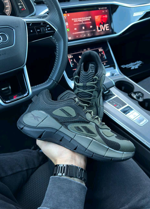 Чоловічі кросівки Reebok Zig Kinetica || Army Green Black
