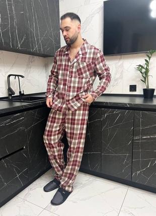 Чоловіча піжама/костюм для дому у клітинку