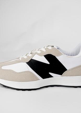 Кроссовки new balance удобные светлые мужские (белый, бежевый,...