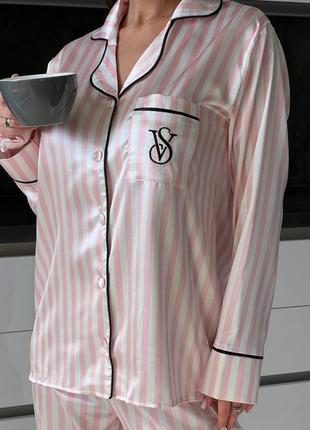 Нежный костюм для дома женский s бело-розовый victoria's secre...