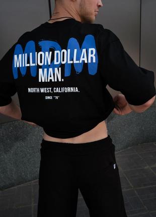 Футболка oversize черная "million dollar man" от 2y для мужчины