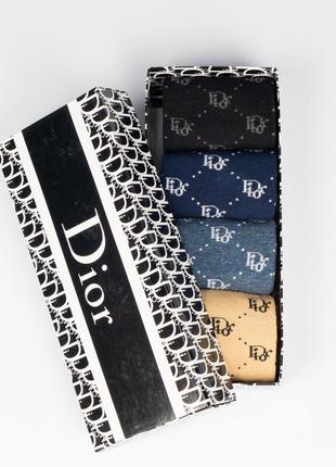 Носки мужские 4 пары в коробке. бренд " dior ". высокие, one s...