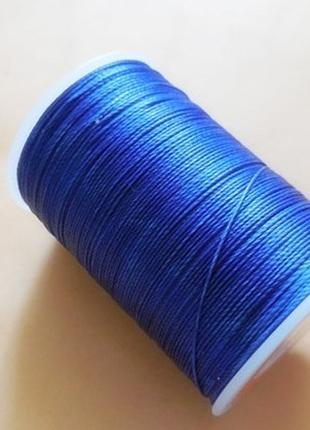 Нитка вощеная для шитья по коже 0,55 мм S037 113 м синий цвет ...