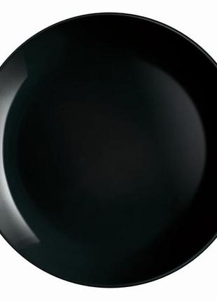 Тарелка обеденная круглая luminarc diwali black 25 см.