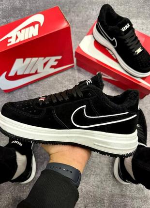 Nike air force low winter black/white / найк аір форс лов