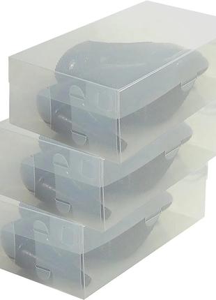 Набор коробов-органайзеров прозрачных пластиковых 3 шт.