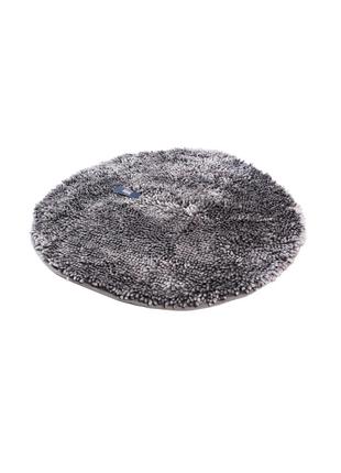 Круглий килимок для ванної з мікрофібри 80 см сірий Lidl