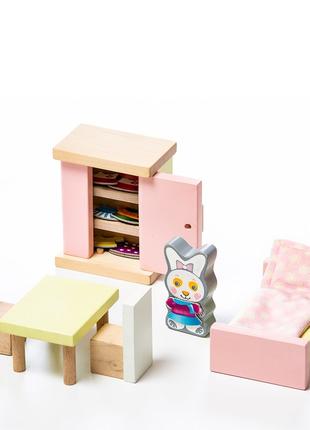 Набор игрушечной мебели из дерева для кукол Cubika "Мебель 2" ...