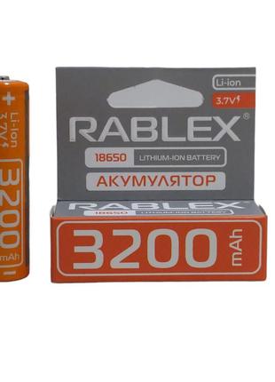 Аккумулятор Rablex 18650 li-ion 3200 mah, литий-ионный аккумул...