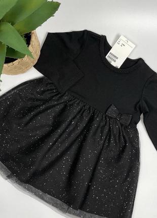 Детское нарядное / праздничное черное платье  h&m