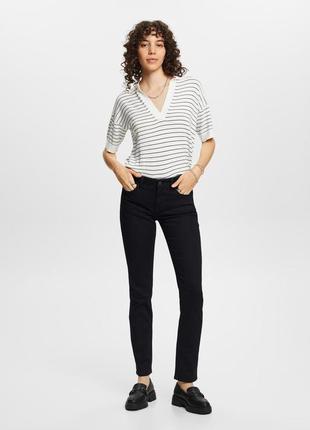 Базові жіночі чорні джинси esmara slim fit medium waist слім с...
