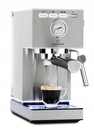 Рожкова кавоварка klarstein 10038393 1350w еспресо-кавоварка т...