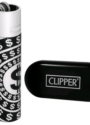 Зажигалка газовая Clipper металл Dollar