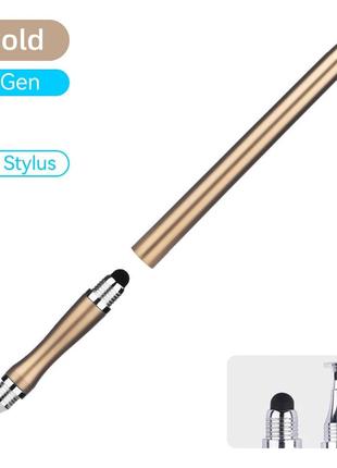 Универсальный Емкостный Стилус - Ручка 2 в 1 Touch Pen Золото ...