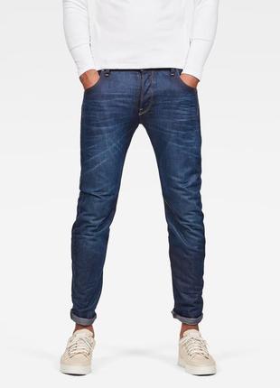 Крутые стильные джинсы g-star raw arc 3d slim dark blue denim ...