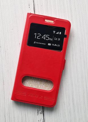 Чехол-книжка Xiaomi Mi A2 Lite для телефона (с окошком) Красный