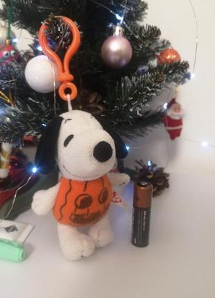 Мягкая игрушка ty брелок снупеппи snoopy песик собачка тыквы 🎃