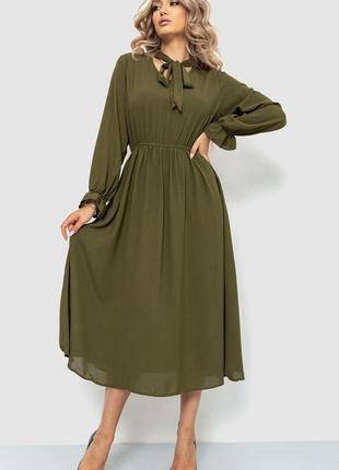 Платье нарядное, цвет хаки, размер S-M, 204R601