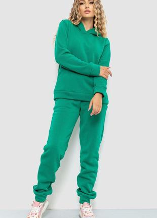 Спорт костюм женский на флисе, цвет зеленый, размер XS-S, 214R...