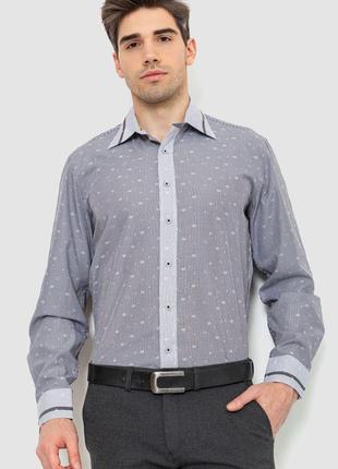 Рубашка мужская в полоску, цвет светло-серый, размер L, 131R14...