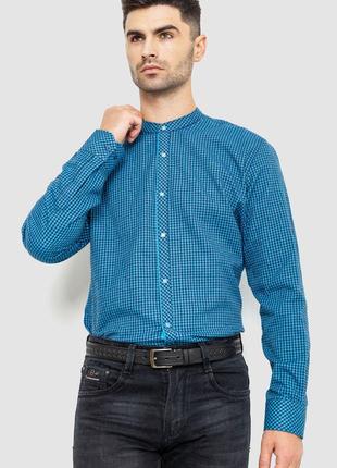 Рубашка мужская в клетку байковая, цвет сине-голубой, размер L...
