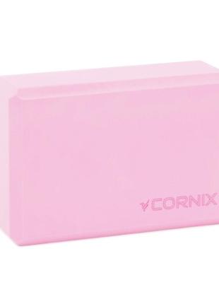 Блок для йоги cornix eva 22.8 x 15.2 x 7.6 см xr-0098 pink