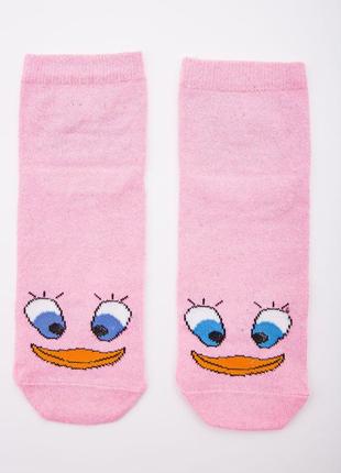 Розовые женские носки, с принтом, средней длины, размер 36-39,...