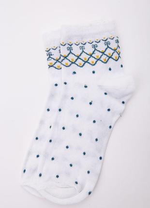 Женские носки, средней длины, белого цвета, размер 36-40, 167R777