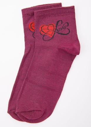 Женские носки средней длины, бордового цвета, размер 36-40, 16...