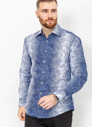 Рубашка мужская в полоску, цвет сине-белый, размер S, 131R140125