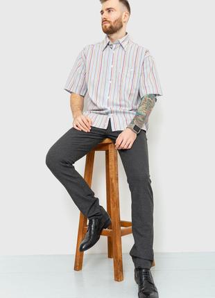Рубашка мужская в полоску, цвет серый, размер L, 167R963