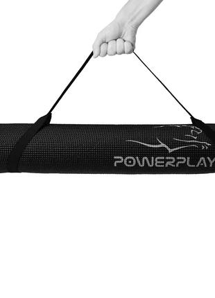 Коврик для йоги и фитнеса PowerPlay 4010, 173x61x0.6, Black