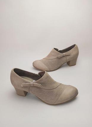 Кожаные кожаные ботильоны туфли marco tozzi (марко тоццы)