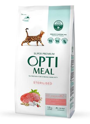 Сухой корм для кошек Optimeal для стерилизованных/кастрированн...