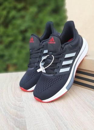 Мужские кроссовки adidas eq 21 run чорні з червоним