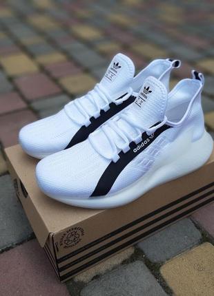 Мужские кроссовки adidas zx boost білі з чорним