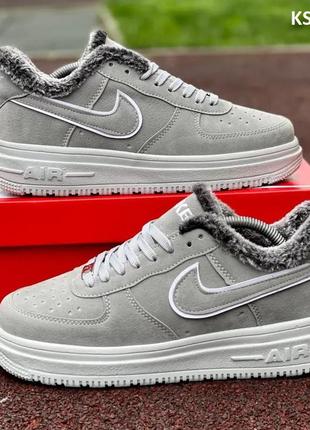 Зимние мужские кроссовки nike air force low (сірі) зима