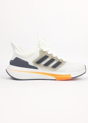Женские кроссовки adidas eq 21 run білі з чорним та помаранчевим