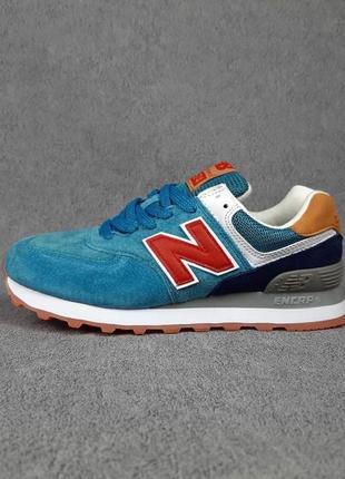 Женские кроссовки new balance 574 бірюзові