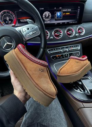 Зимние женские ботинки ugg tasman platform ginger