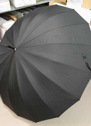 Чорний великий зонт, міцна парасоля