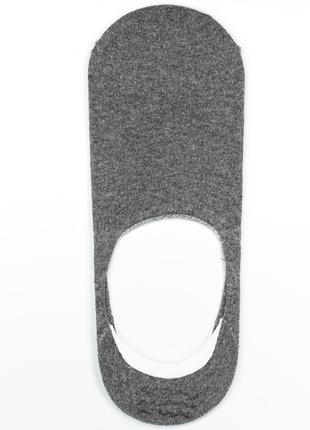Темно-серые носки-следки с силиконовым протектором, размер 41-45