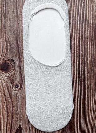 Серые носки-следки с сеткой, размер 40-45