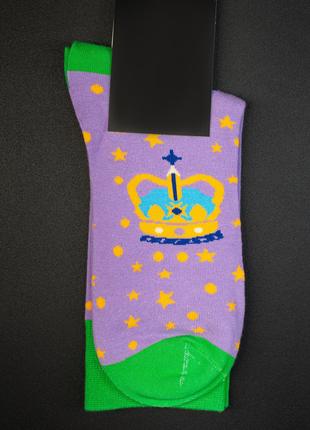 Сиреневые высокие носки с принтом, размер 41-48