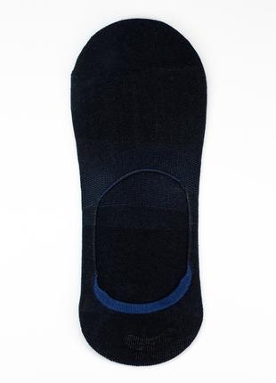Темно-синие однотонные носки-следки, размер 41-47
