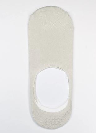 Бежевые носки-следки с силиконовым протектором, размер 41-45
