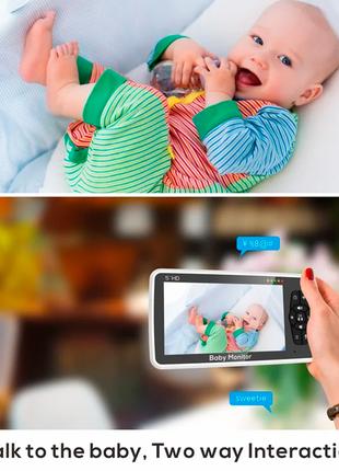 Портативная цифровая видеоняня Baby Monitor SM50 с LCD экраном...