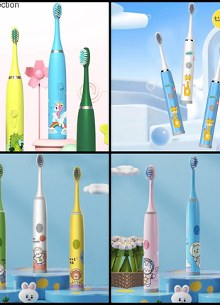 Детская зубная щетка электрическая sonic toothbrush ультразвук...