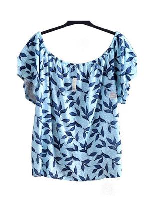 Красивая блузка "george " с растительным принтом. размер uk18/...